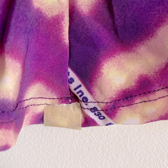 NWT LuLaRoe Purple and Cream Tie Dye Azure A-Line Skirt - Size M - Picture 5 of 5